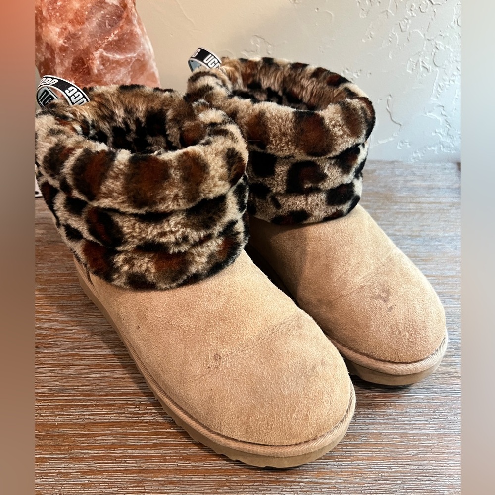 Ugg Fluff Mini Quilted Leopard